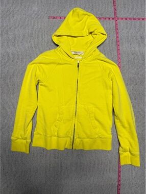J.Crew Slub French Terry Yellow Zip-Up Hoodie Medium